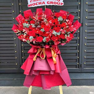 Hoa Khai Trương Bó Hoa Đỏ Rực 51