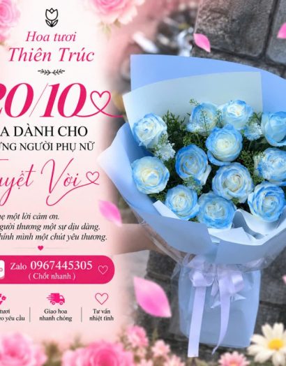 Hoa 20/10 Hồng Xanh TPHCM
