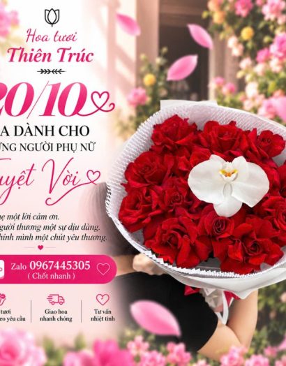 Hoa 20/10 Bó Hồng Đỏ My Love 17